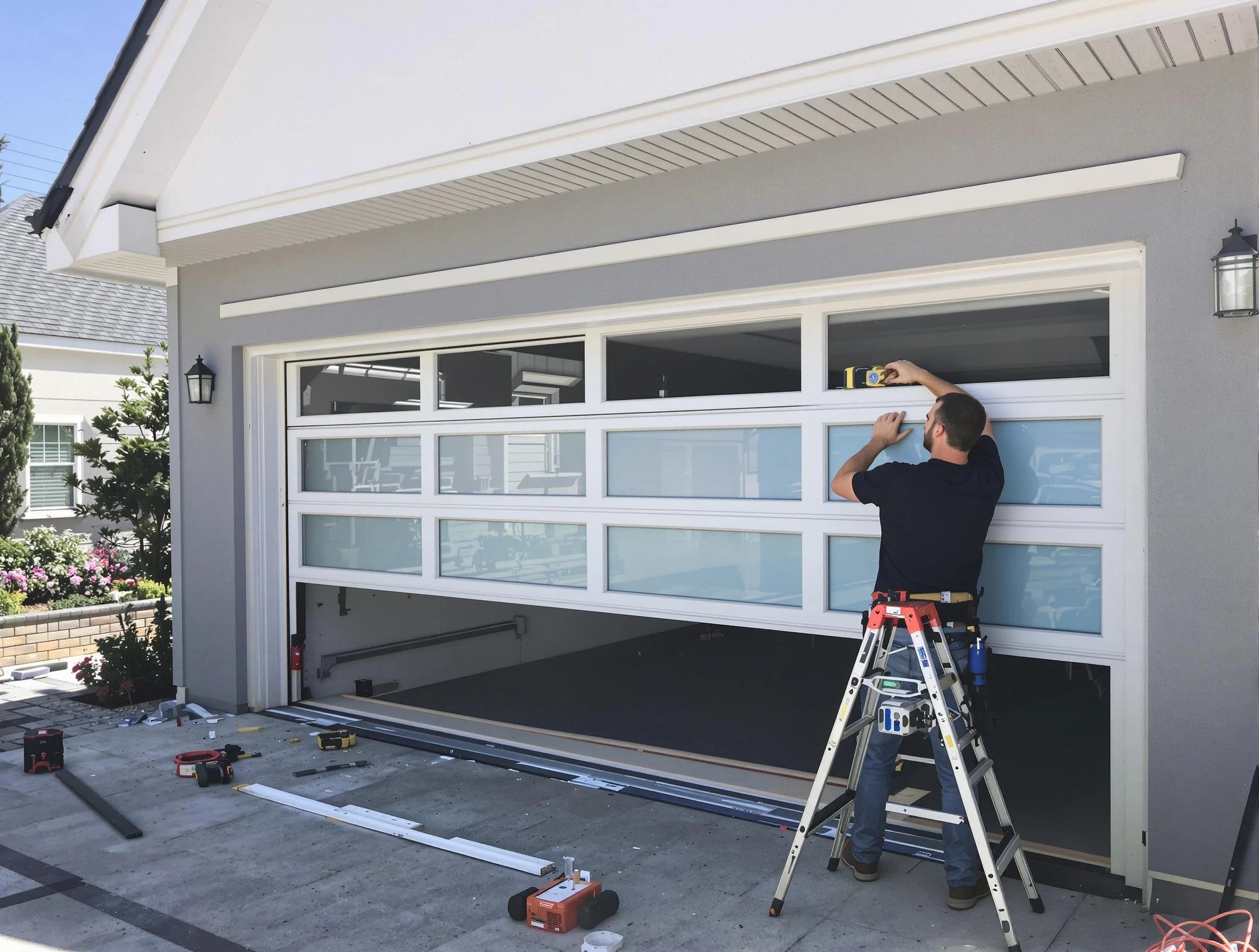 Broomfield Garage Door Repair team performing garage door replacement in Broomfield