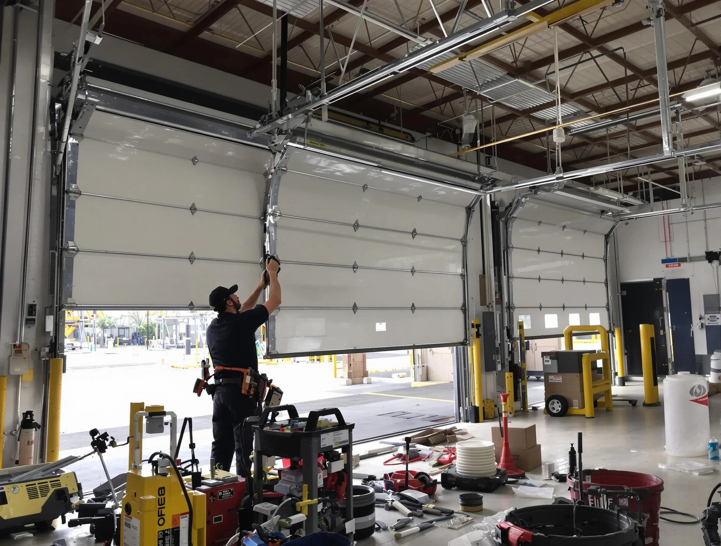 Broomfield Garage Door Repair technician performing commercial garage door repair in Broomfield