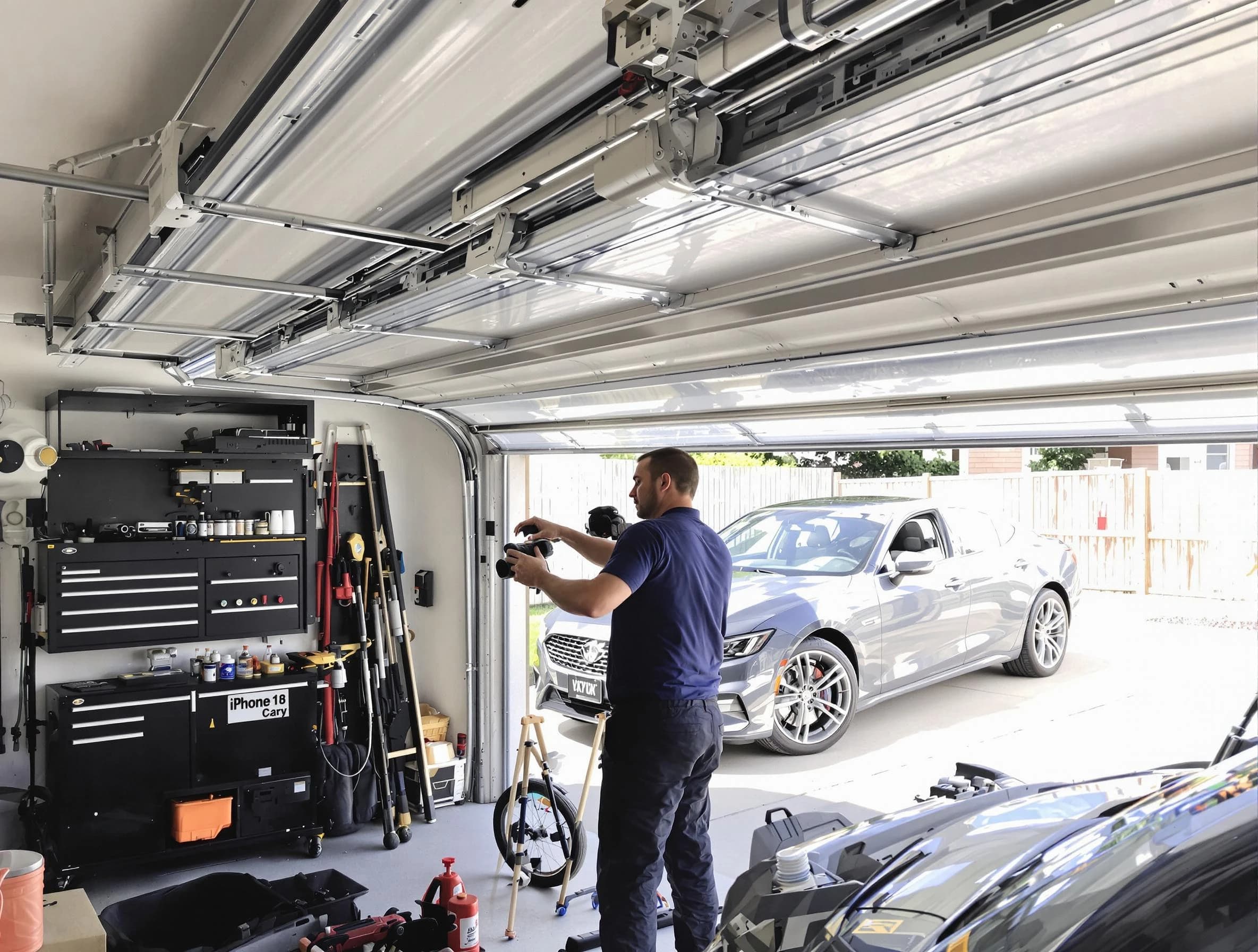 Broomfield Garage Door Repair technician fixing noisy garage door in Broomfield