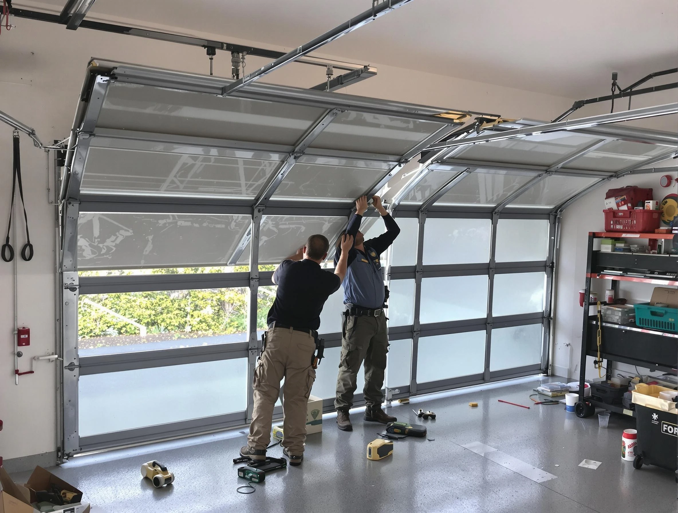 Broomfield Garage Door Repair expert performing precise panel replacement on Broomfield garage door